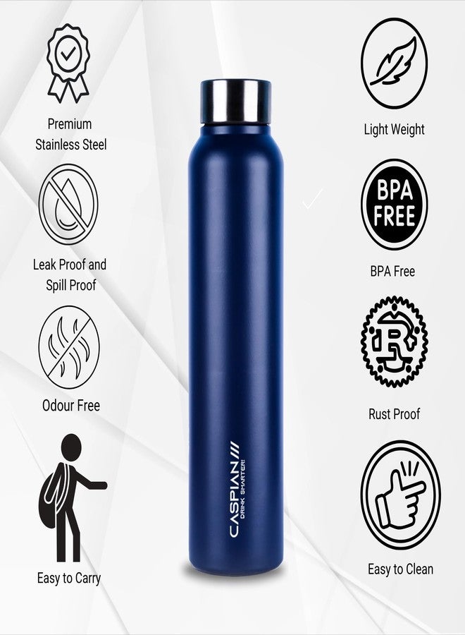 Caspian Astra Stainless Steel Water Bottle 1 ltr (Litre) for Fridge, Home, Office, School, Gym-Ideal for Adults, Men, Women, Kids, Boys, Girls-1000ml Leakproof, Rust free, Set of 2, PR Blue & F Green - Image 4